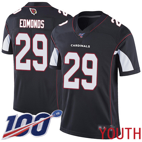 Arizona Cardinals Limited Black Youth Chase Edmonds Alternate Jersey NFL Football 29 100th Season Vapor Untouchable